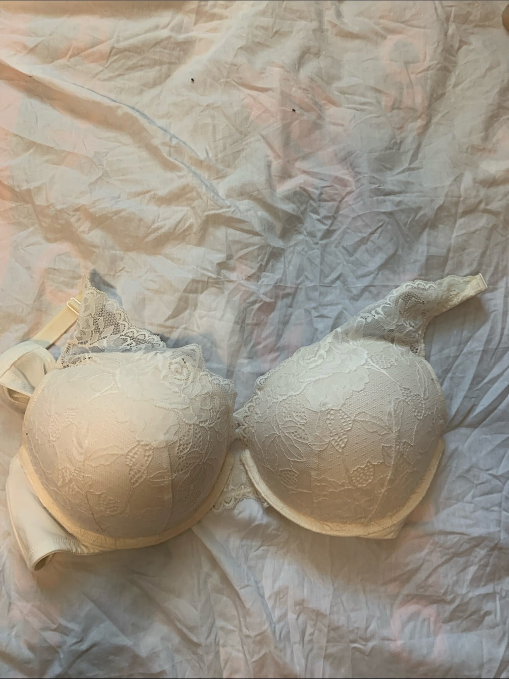 Lace Push-Up Bra in Cream by